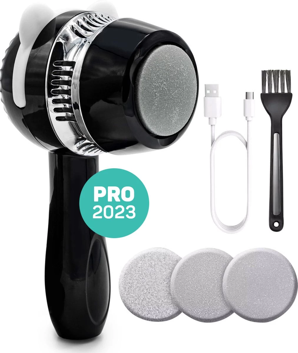 Vulpes BeautyCare® Elektrische Eelt Verwijderaar Pro – Stofzuigfunctie – 3 Snelheden – Inclusief 3 Vijlschijven & Borstel - USB-Oplaadbaar