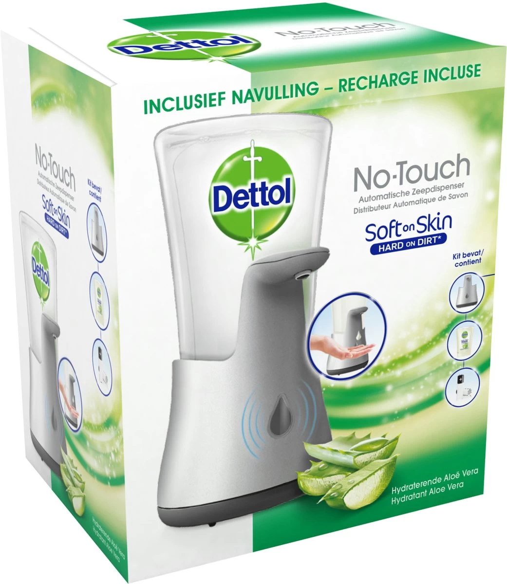 Dettol - Handzeep - Automatische Zeepdispenser - No Touch - Met Navulling Hydraterende Aloë Vera 250ml - Antibacterieel - Afbeelding 2