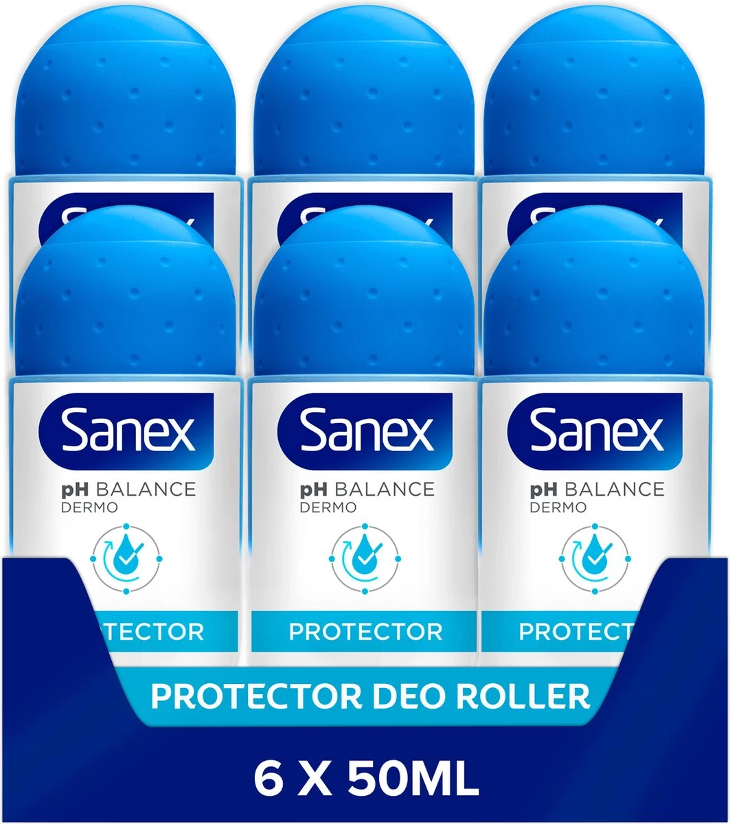Sanex Dermo Protector Deodorant Anti-Transpirant Roller 6 X 50ml - Voordeelverpakking
