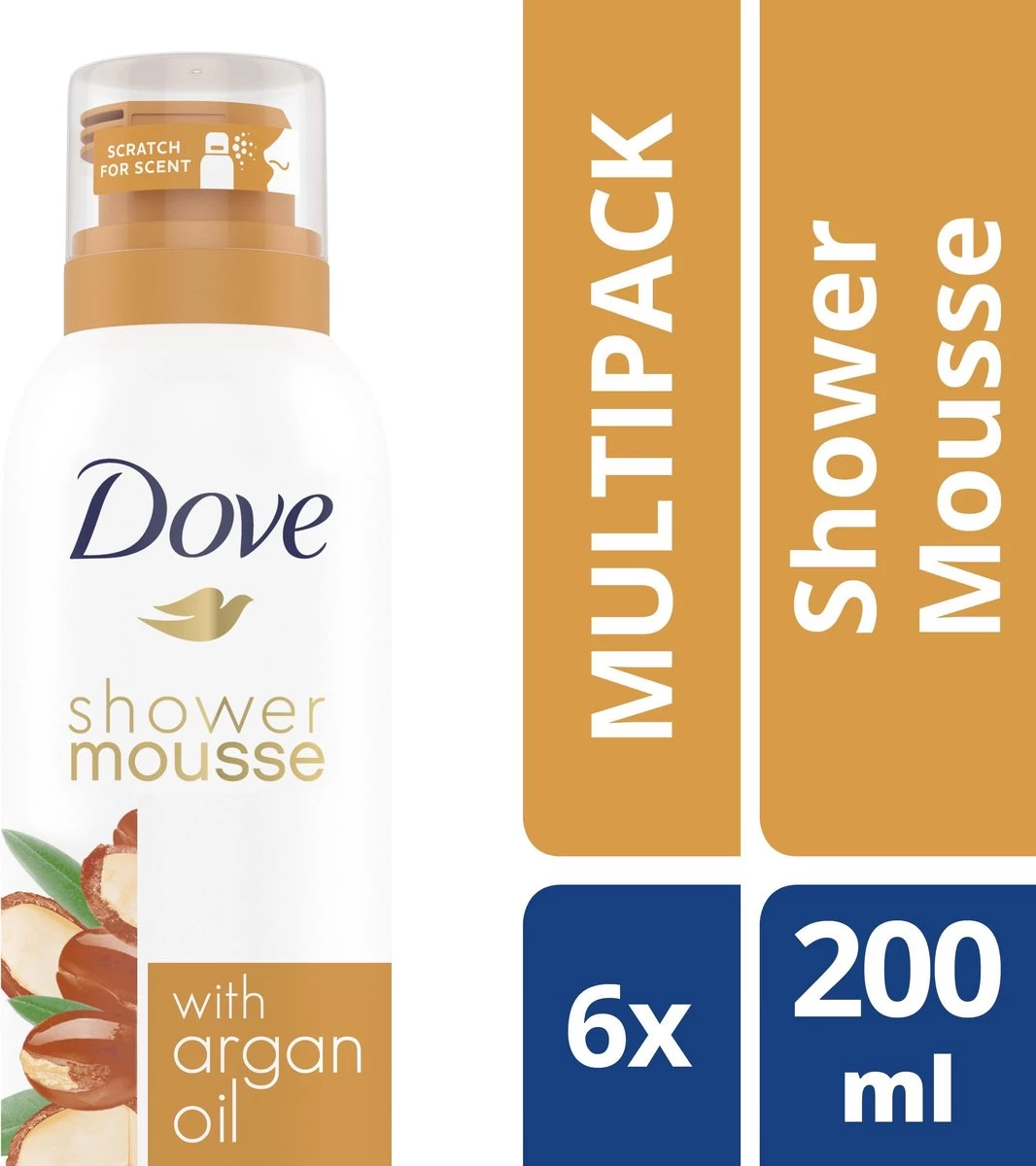 Dove Argan Oil Doucheschuim - 6 X 200ml - Voordeelverpakking - Afbeelding 3