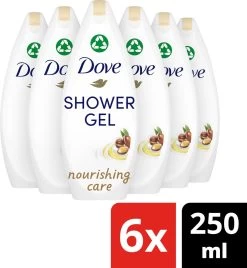 Dove Nourishing Care Douchegel - 6 X 250 Ml - Voordeelverpakking