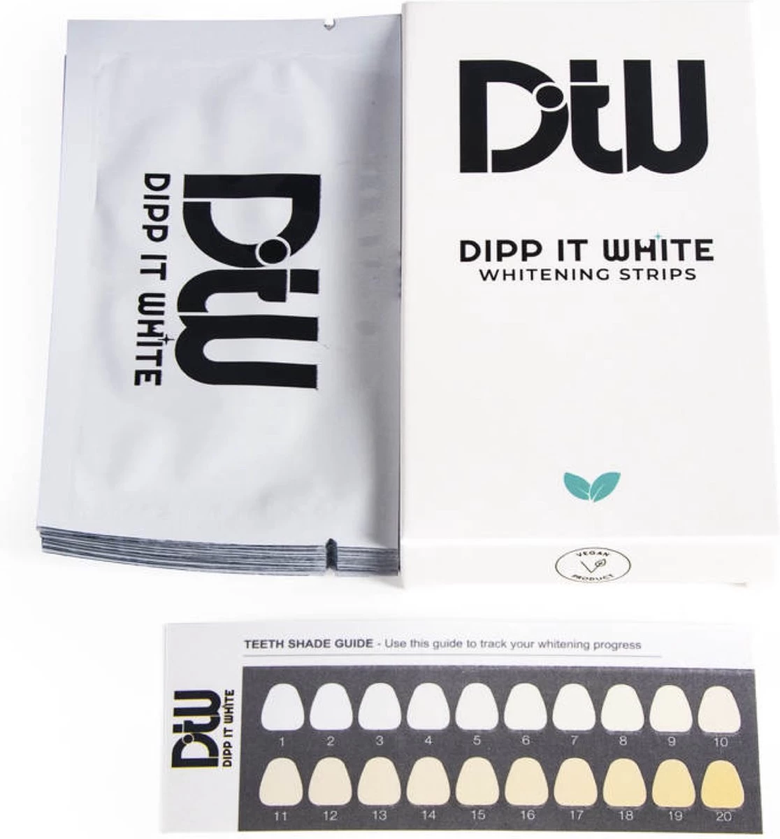 DIPPITWHITE | MINT SMAAK |14 Behandelingen | Tandenbleek/Teeth Whitening Strips | Peroxidevrij (0%) | 100% Natuurlijk | Wittere Tanden | Tandenblekers - Afbeelding 2