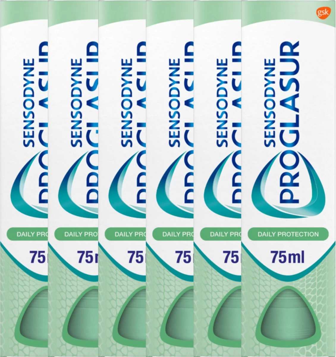 Sensodyne Tandpasta 6 X 75 Ml Proglasur Daily Protection Voordeelverpakking