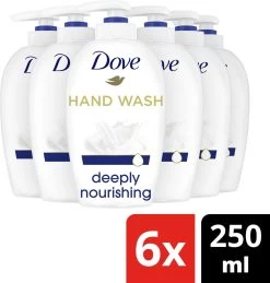 Dove Deeply Nourishing Verzorgende Handzeep - 6 X 250 Ml - Voordeelverpakking