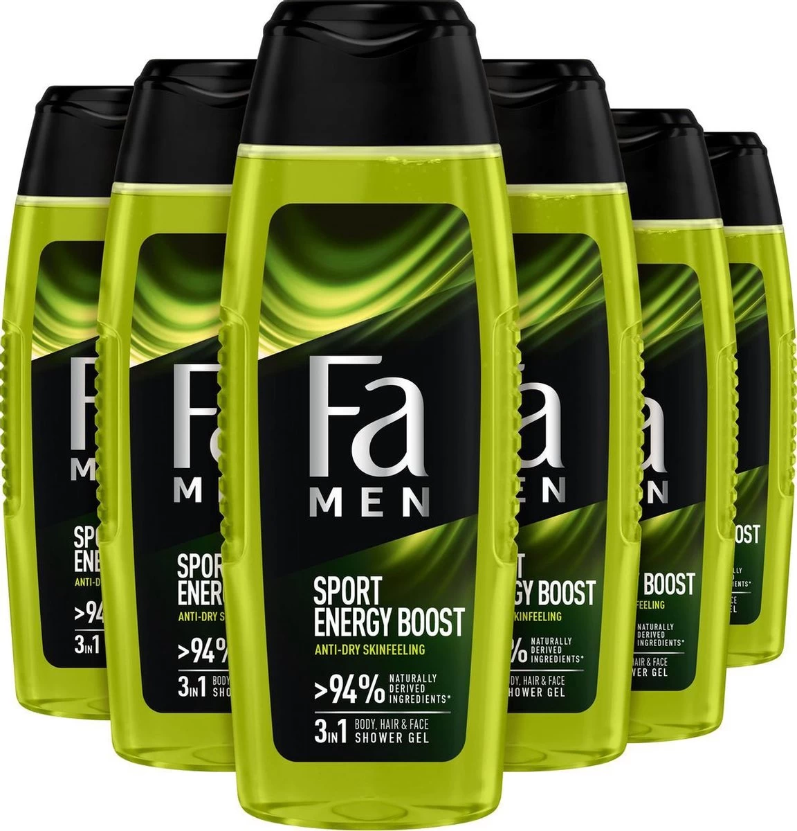 Fa Men Sport Energy Boost Douchegel 6x 250ml - Grootverpakking