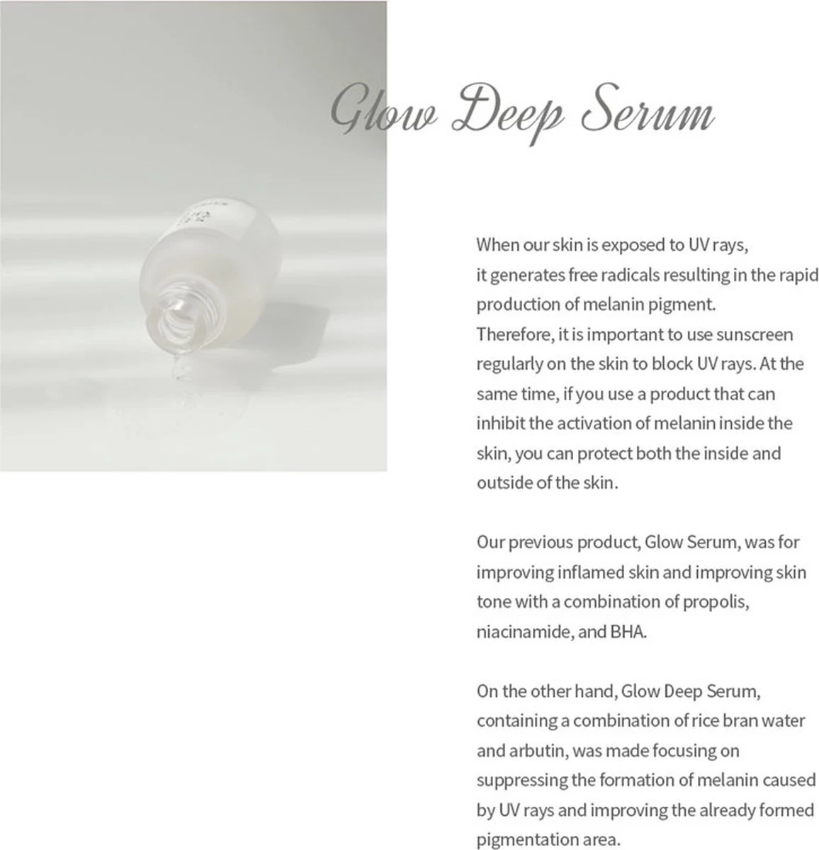 Glow Deep Serum Arbutan + Ricebran Tegen Pigmentatie - Afbeelding 7