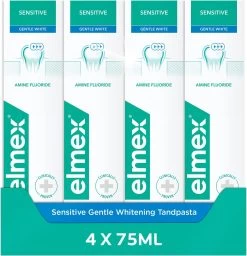 Elmex Sensitive Whitening Tandpasta 4 X 75ml - Voor Gevoelige Tanden - Voordeelverpakking