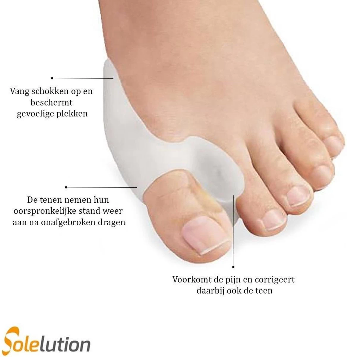 Valgomed Original Teenspreider Hallux Valgus + Bescherming (per Paar) - Afbeelding 4