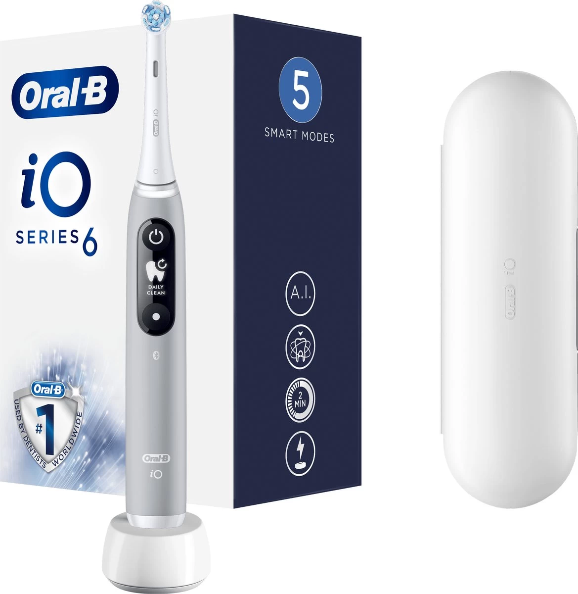 Oral B Oral-B IO - 6 - Opal Grey-Elektrische Tandenborstel Met Revolutionaire Magnetische Technologie Powered By Braun - Afbeelding 12
