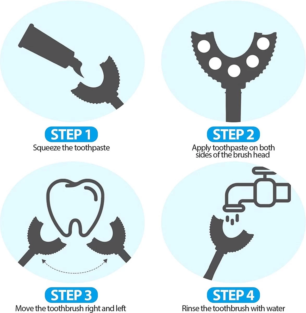 Tandenborstel Kind-Handtandenborstel Voor Kinderen-2 Tot 12 Jaar-Zachte Silliconen-Baby Tandenborstel-Tandenborstel Baby En Peuter - U-Vormig - 360 Graden-Bijtringen-peutertandenborstel-U Vorm - Afbeelding 7