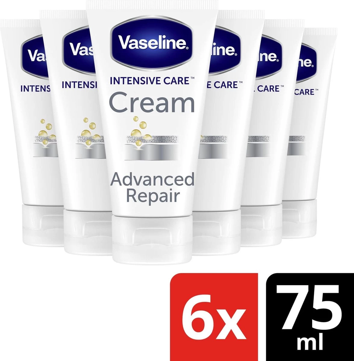 Vaseline® Vaseline Handcreme Advanced Repair - 6 X 75 Ml - Voordeelverpakking - Afbeelding 2