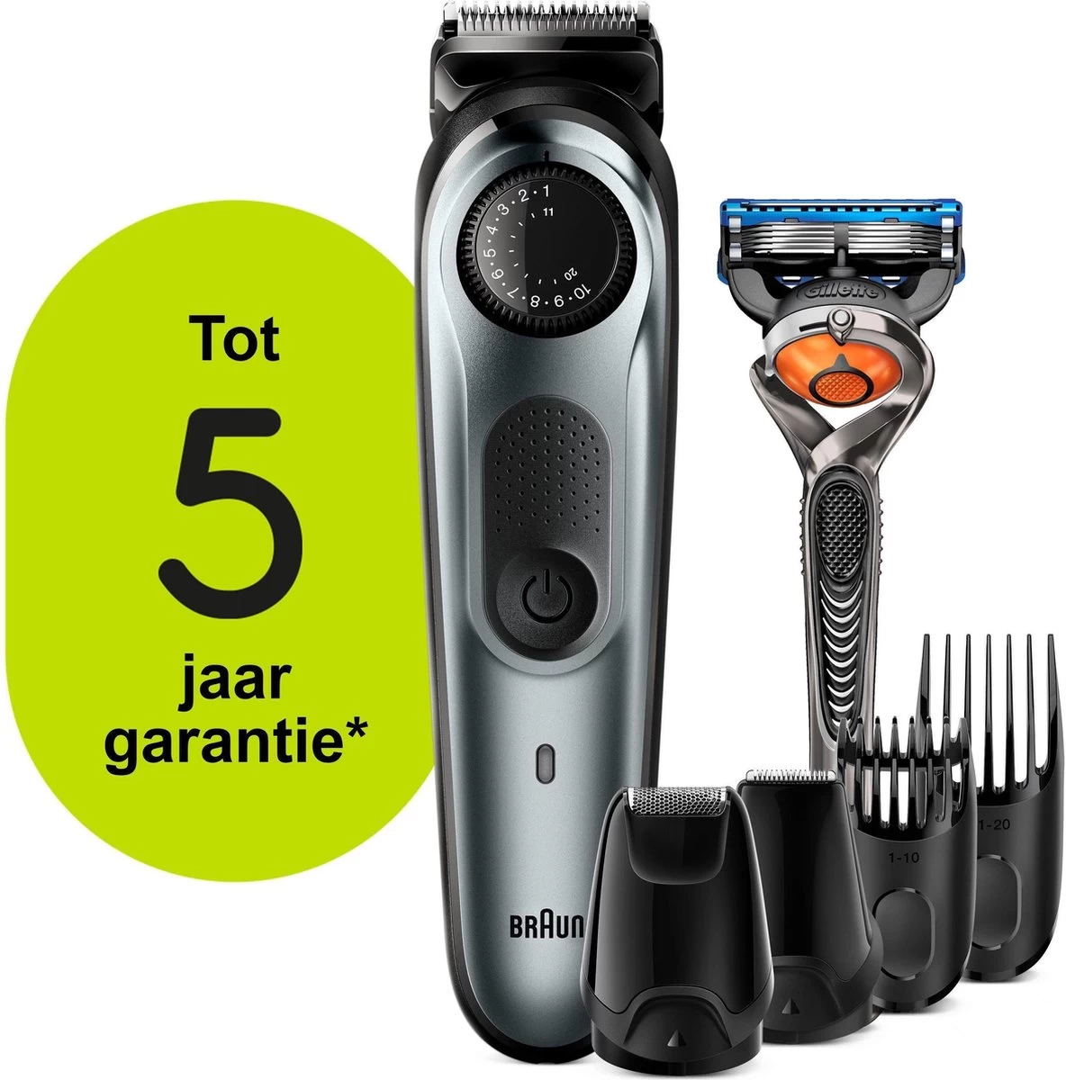 Braun Baardtrimmer En Haartrimmer BT7220 - Zwart Metaalgrijs - Afbeelding 10
