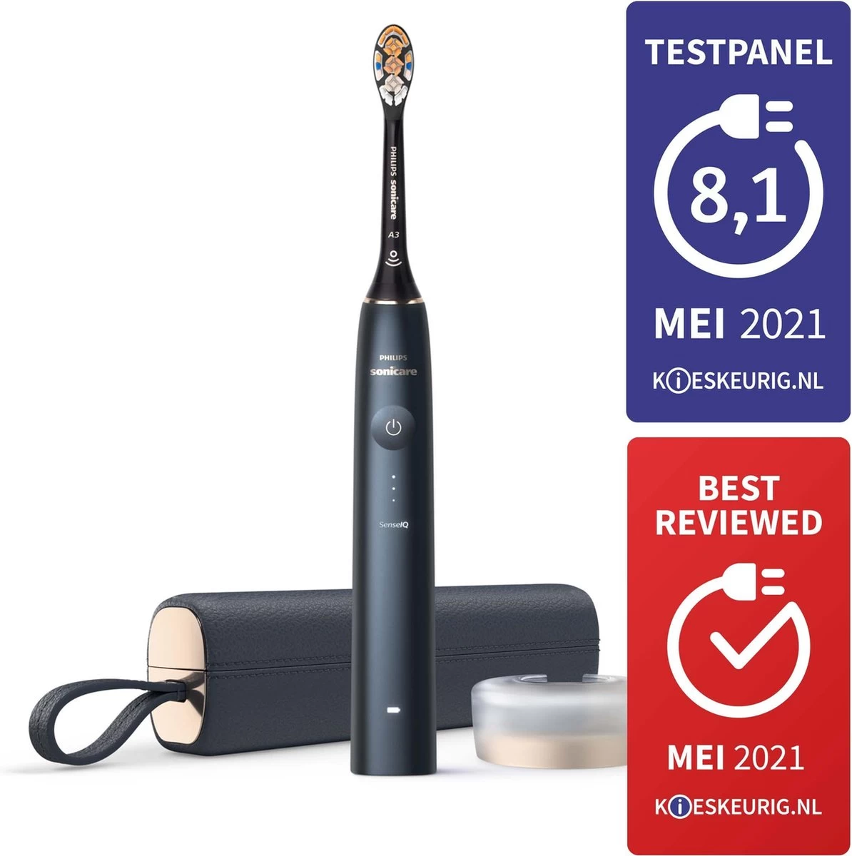 Philips Sonicare Prestige 9900 HX9992/12 - Elektrische Tandenborstel Met SenseIQ - Donkerblauw - Afbeelding 14