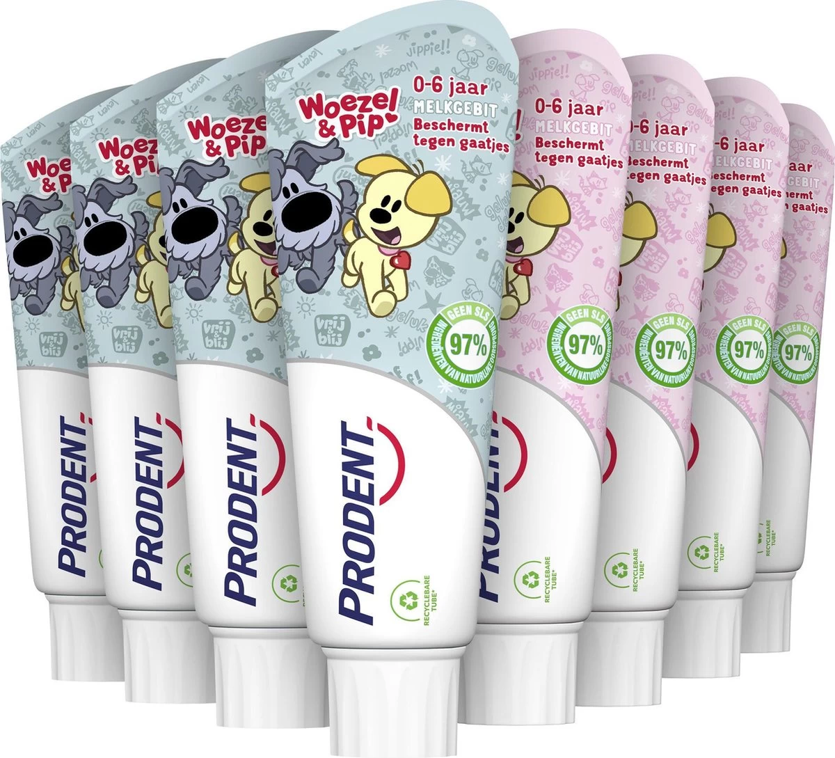 Prodent Kids 0-6 Jaar Woezel & Pip Tandpasta - 12 X 75 Ml - Voordeelverpakking