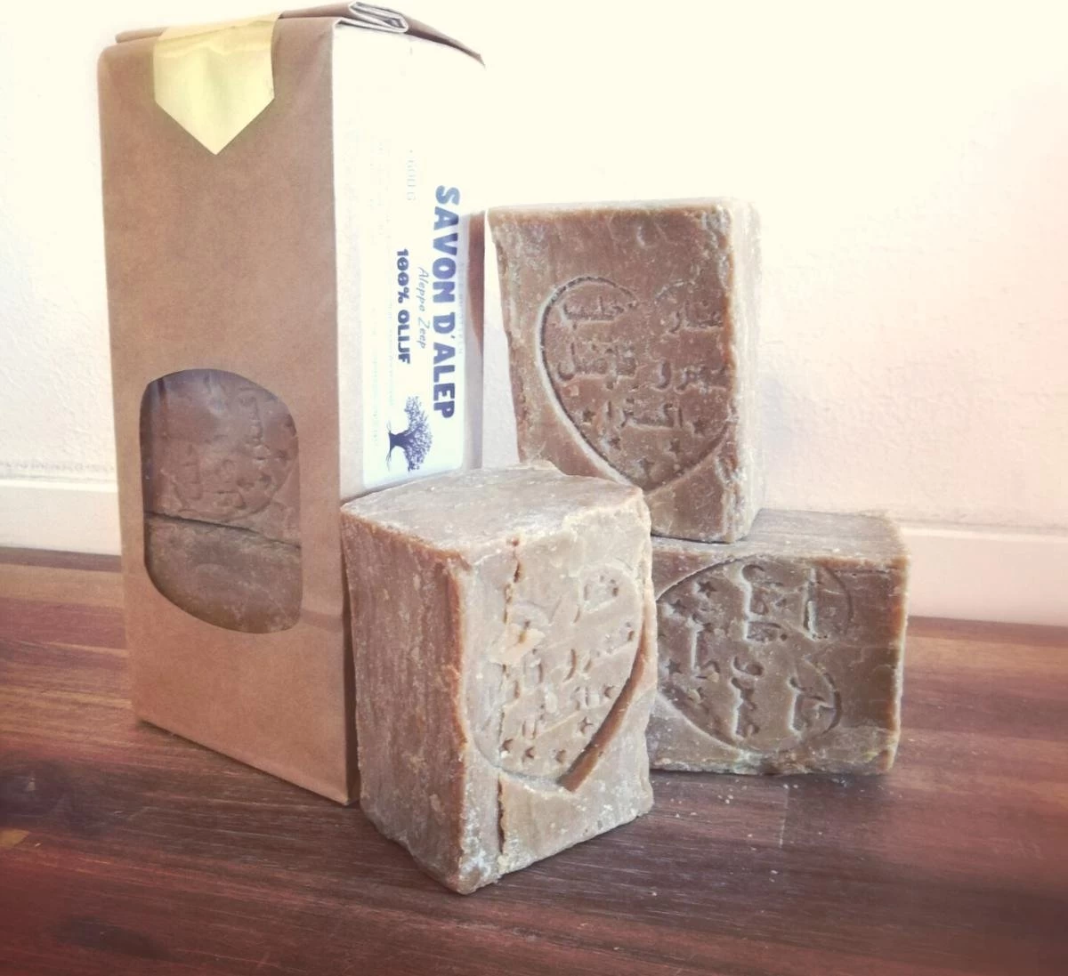 Pure Aleppo Zeep (3 Stuks) -100% Olijfolie- Savon D'Alep - Olijfolie Zeep - Afbeelding 4