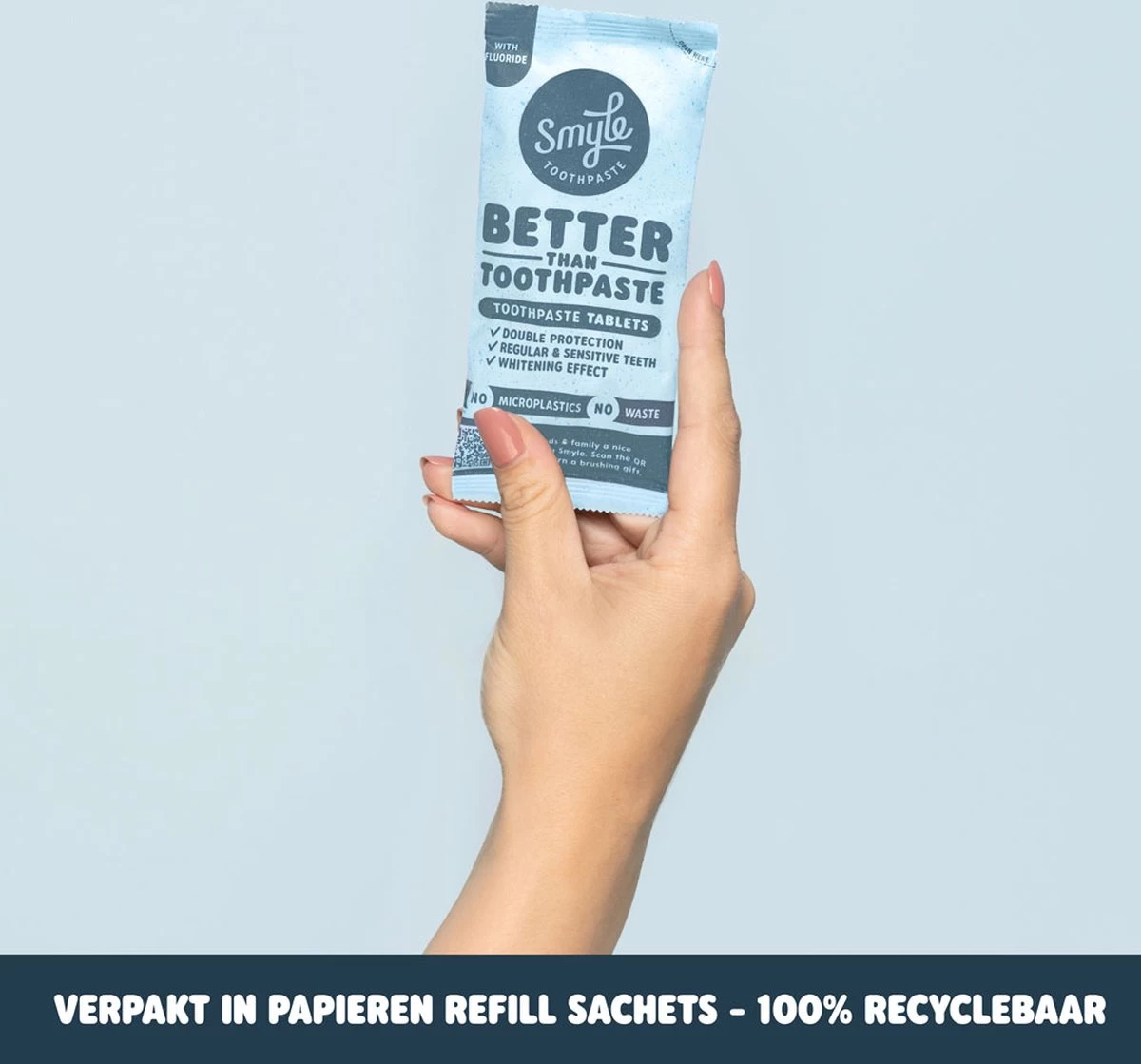 Smyle - Tandpasta Tabletten - Navulling - Met Fluoride - Tandpasta Tabs - 250 Stuk(s) - Plastic-vrij - Afbeelding 3