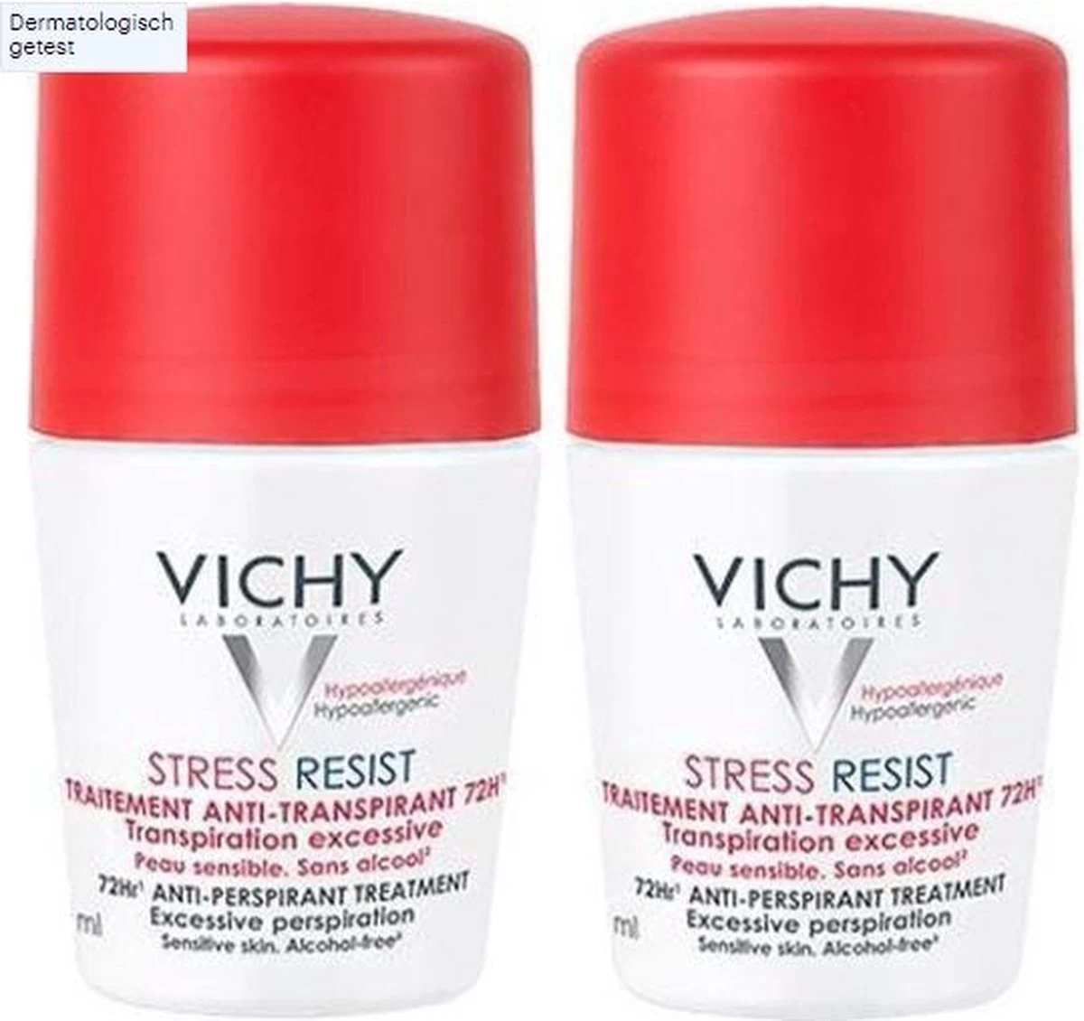 Vichy Deodorant Overmatige Transpiratie Roller 72 Uur - Deodorant - 2 X 50 Ml - Afbeelding 2