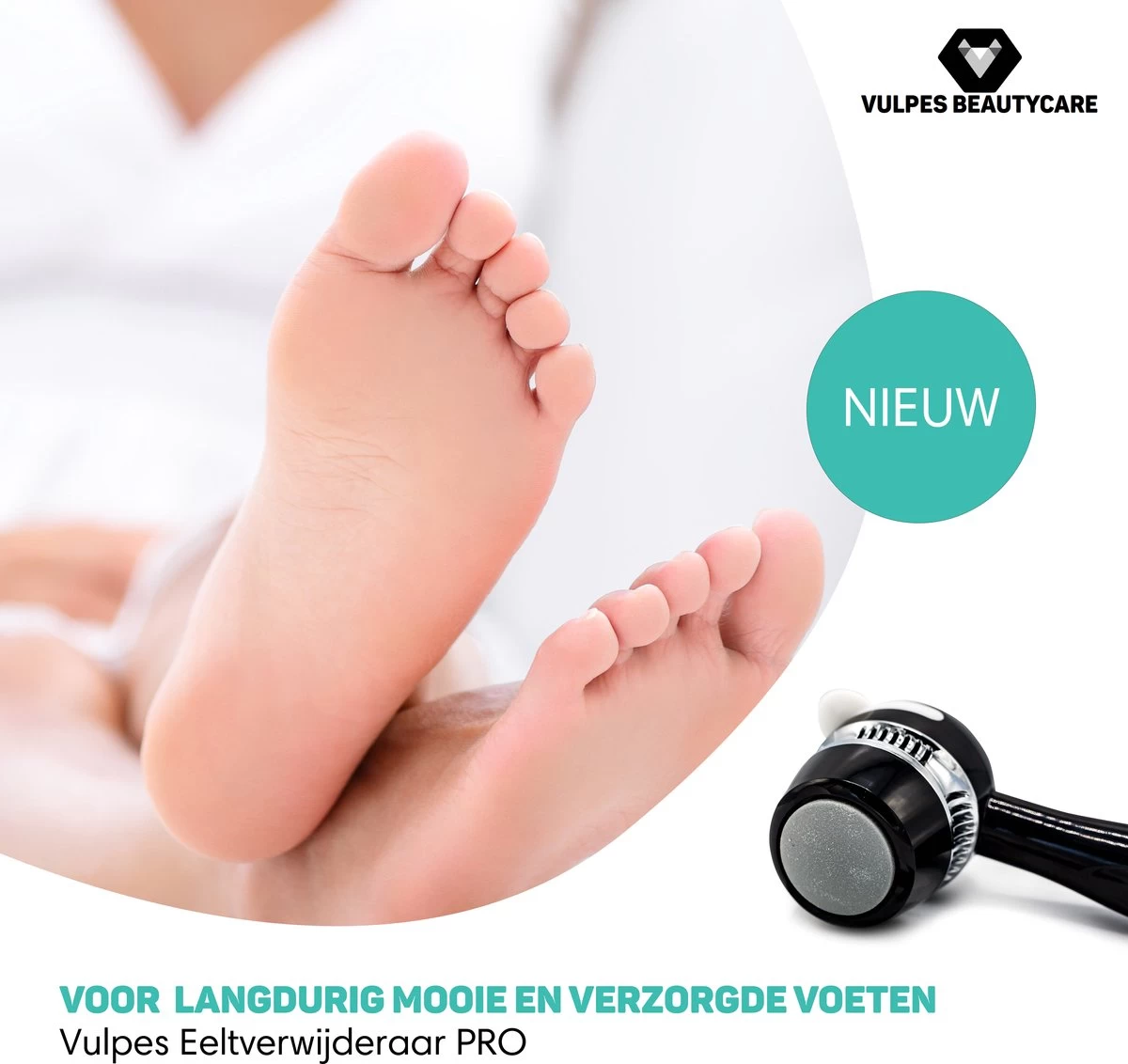 Vulpes BeautyCare® Elektrische Eelt Verwijderaar Pro – Stofzuigfunctie – 3 Snelheden – Inclusief 3 Vijlschijven & Borstel - USB-Oplaadbaar - Afbeelding 3