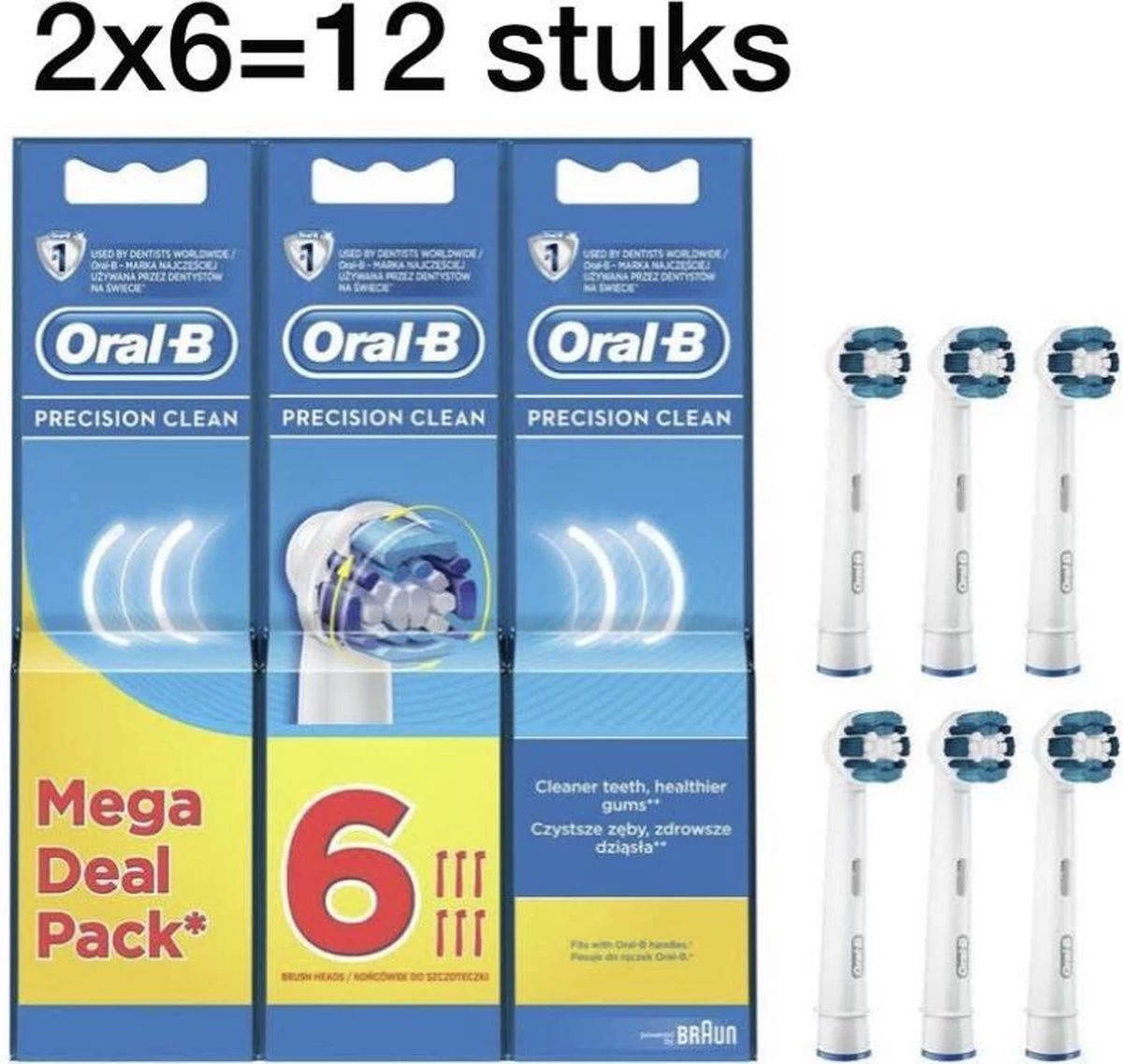 Oral B Precision Clean 12 Stuk. 2x6 - Afbeelding 4
