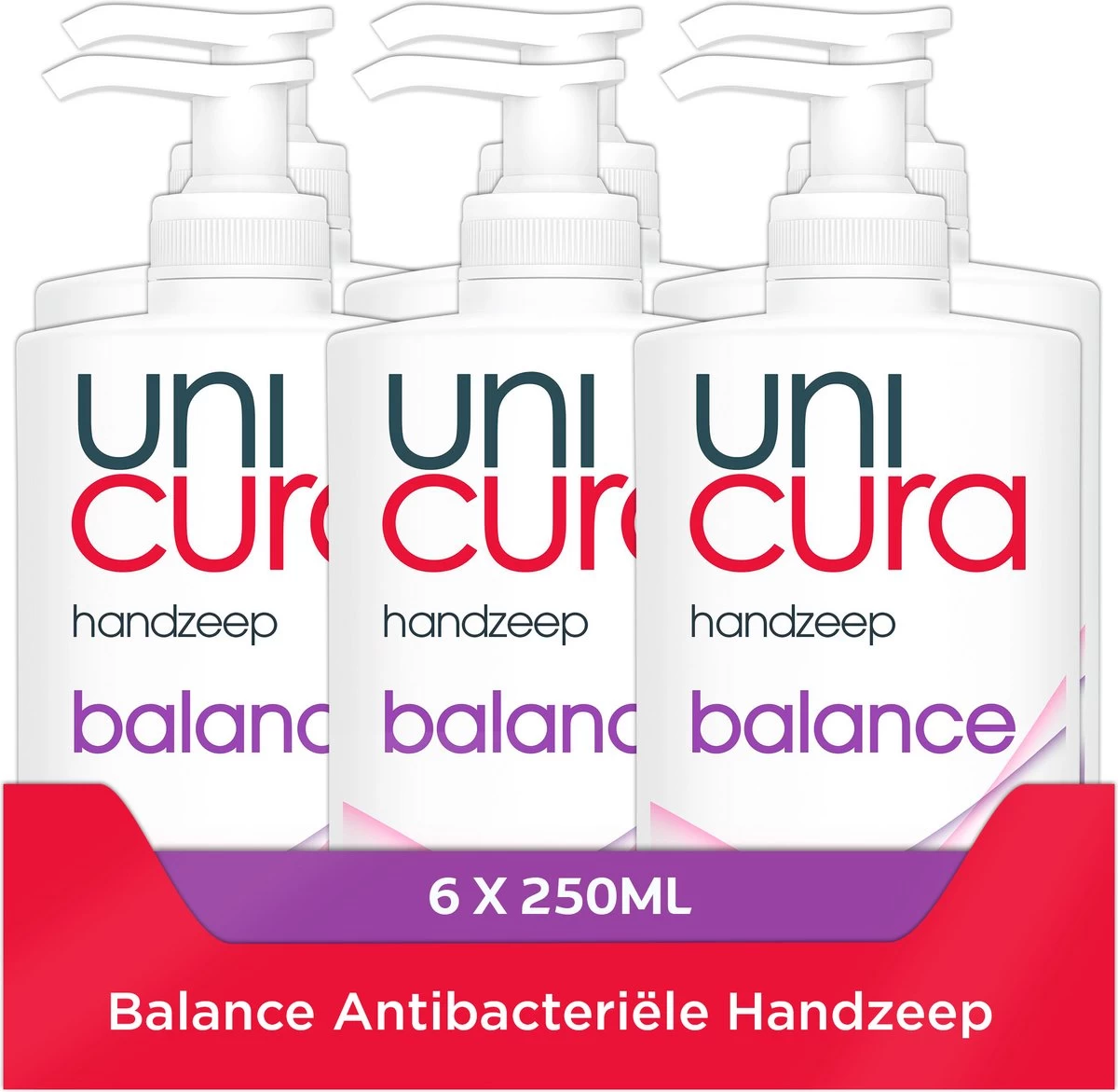 Unicura Balans Antibacteriële Vloeibare Handzeep - 6 X 250 Ml - Voordeelverpakking