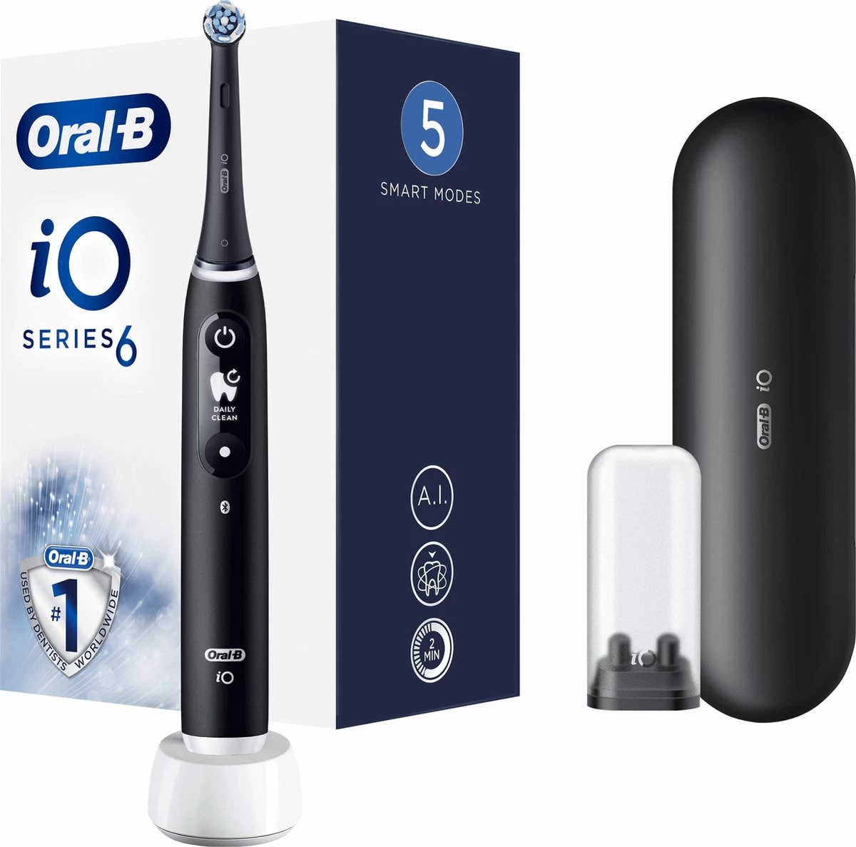 Oral B IO 6N - SMILE Black Lava Elektrische Tandenborstel Ontworpen Door Braun - Afbeelding 9