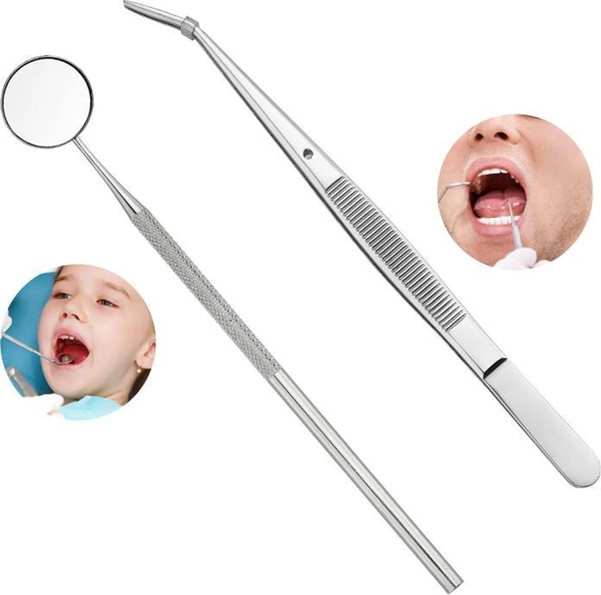 Newide Professionele Tandarts Set Met Luxe Etui – Tandsteen Verwijderaar – RVS Tandarts Setje – Tandenstokers – Tandartshaakje – Tand Verzorging Gereedschap Set – Tandplak Verwijderaar - Afbeelding 4