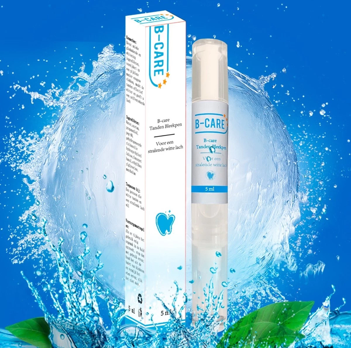 B-care Tanden Bleekpen - Teeth Whitening Pen - Tanden Bleker - Wittere Tanden - Teeth Whitening Strips - Professioneel Resultaat - Tandsteen Verwijderaar - Zonder Peroxide - Tandenbleekset - Tanden Bleken - Afbeelding 9