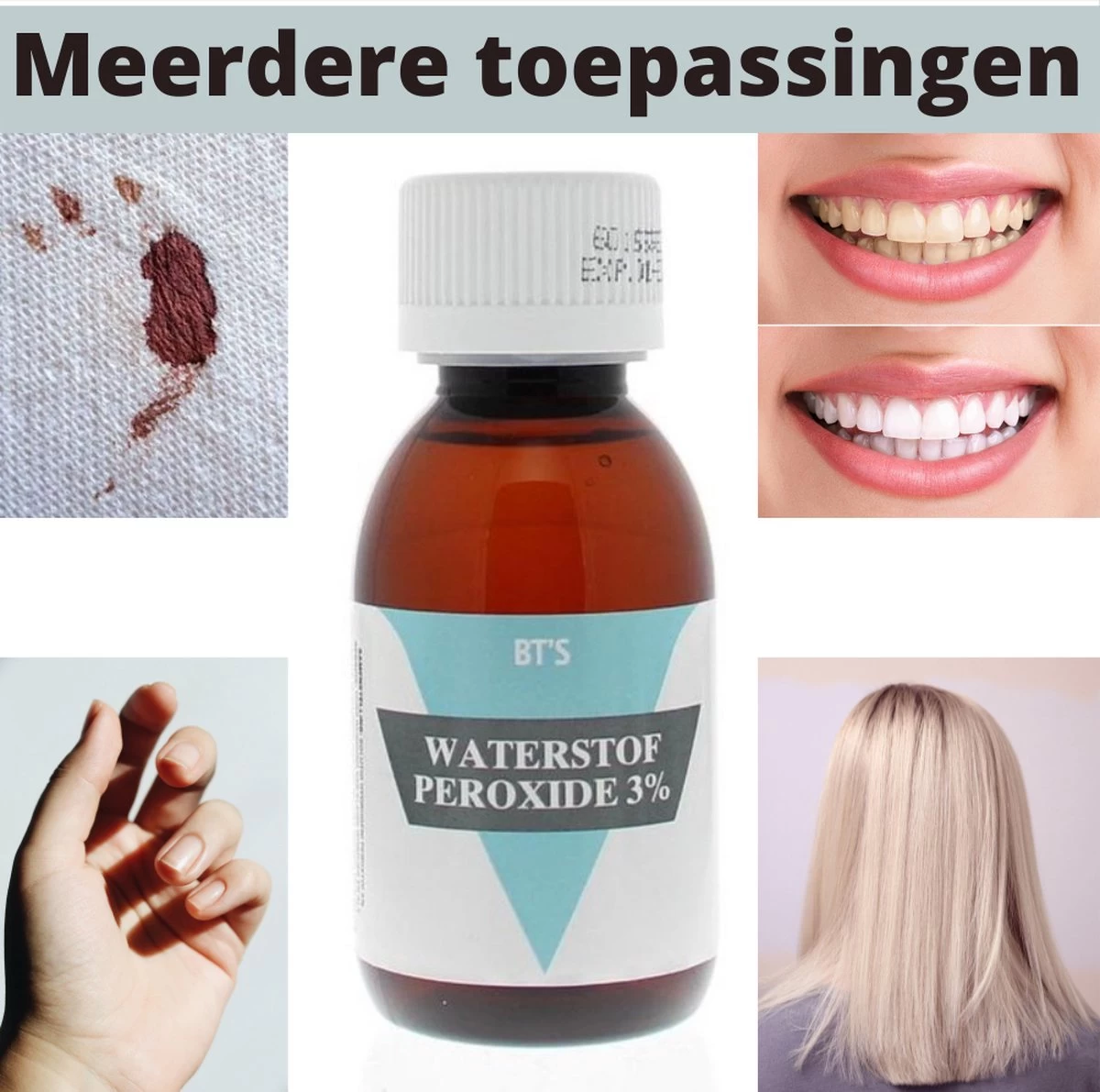 Waterstofperoxide 3 Procent - 120ml - Hydrogen Peroxide 3% - Zuurstofwater - Waterstofperoxide Mondspoeling - Ontsmettingsmiddel - H2O2 - Afbeelding 2