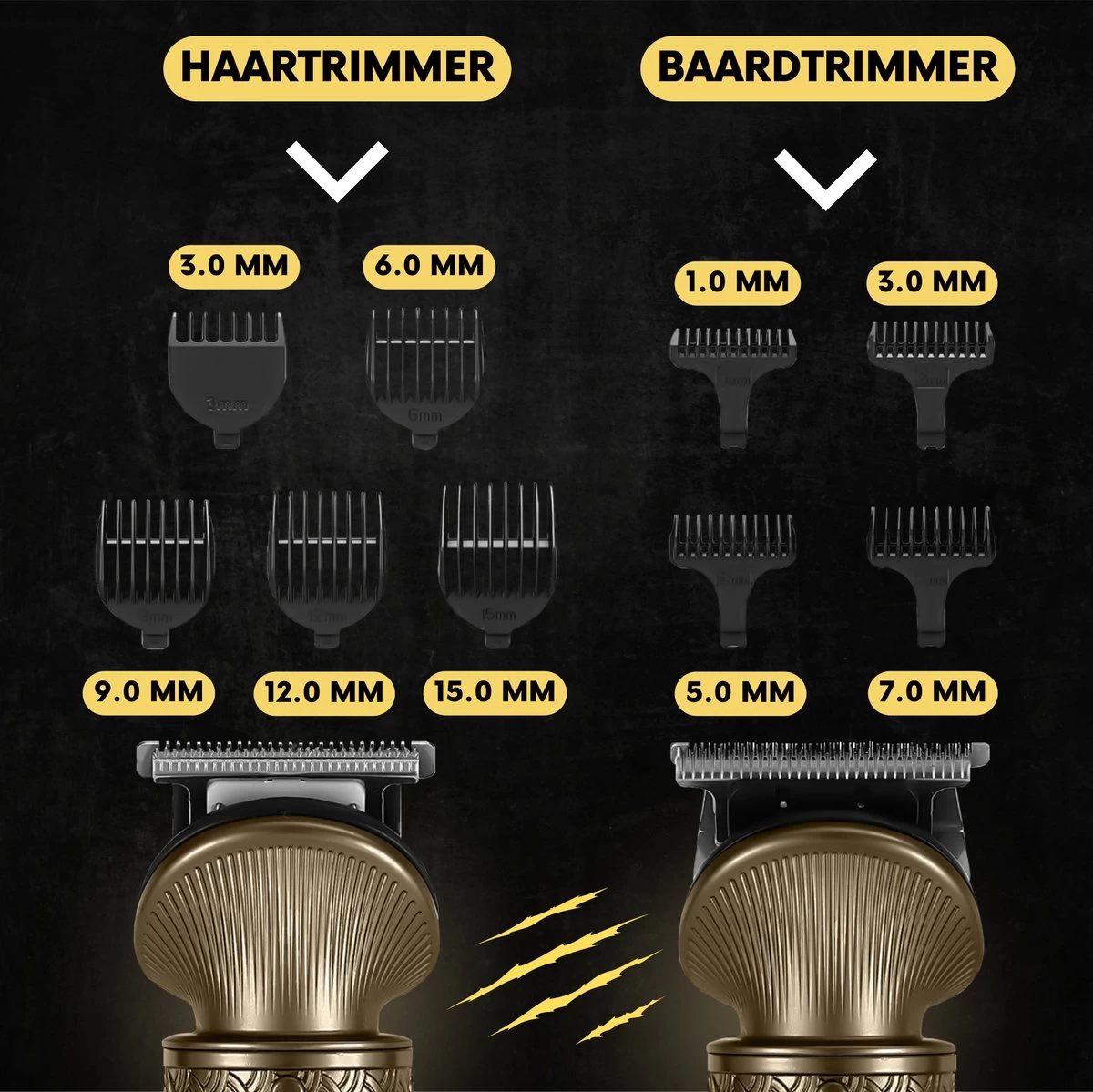 6-in-1 Baardtrimmer Mannen - Trimmer Voor Baard En Lichaam - Incl. 6 Opzetstukken - Bodygroomer Mannen - Bodytrimmer Heren - Tondeuse - 0.5-15MM - Neus En Oor - Afbeelding 8