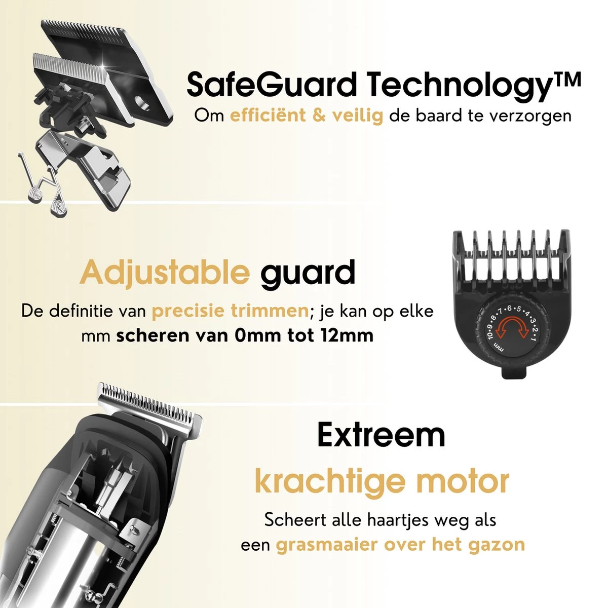 Gruttz - 11 In 1 Baardtrimmer Voor Mannen - Inclusief Reistas - Trimmer Baard Neus Oor En Lichaam - Bodygroomer Mannen - Afbeelding 10