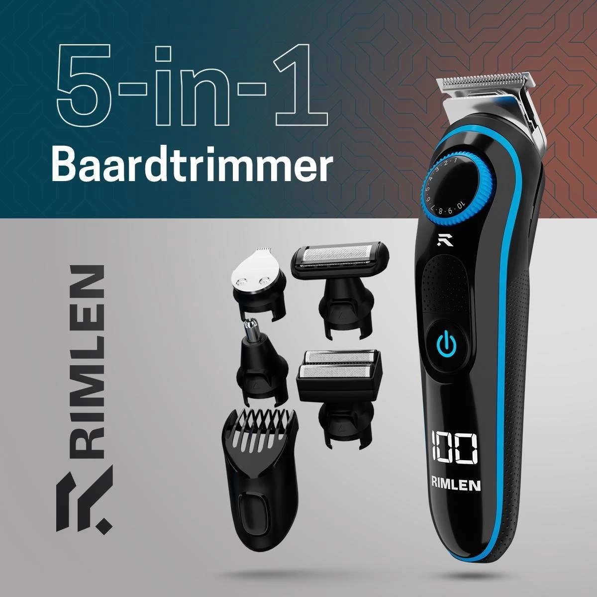 5 In 1 Baardtrimmer Voor Mannen - Trimmer Voor Baard En Lichaam - Neus En Oor -Bodygroomer - 0.5-10MM - Afbeelding 2
