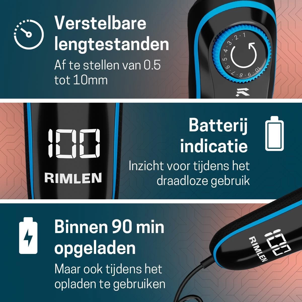 5 In 1 Baardtrimmer Voor Mannen - Trimmer Voor Baard En Lichaam - Neus En Oor -Bodygroomer - 0.5-10MM - Afbeelding 10
