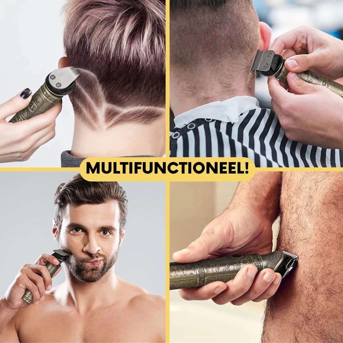 6-in-1 Baardtrimmer Mannen - Trimmer Voor Baard En Lichaam - Incl. 6 Opzetstukken - Bodygroomer Mannen - Bodytrimmer Heren - Tondeuse - 0.5-15MM - Neus En Oor - Afbeelding 5