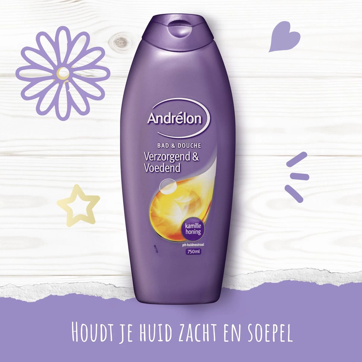 Andrélon 2in1 Bad & Douchegel - 6 X 750 Ml - Voordeelverpakking - Afbeelding 5