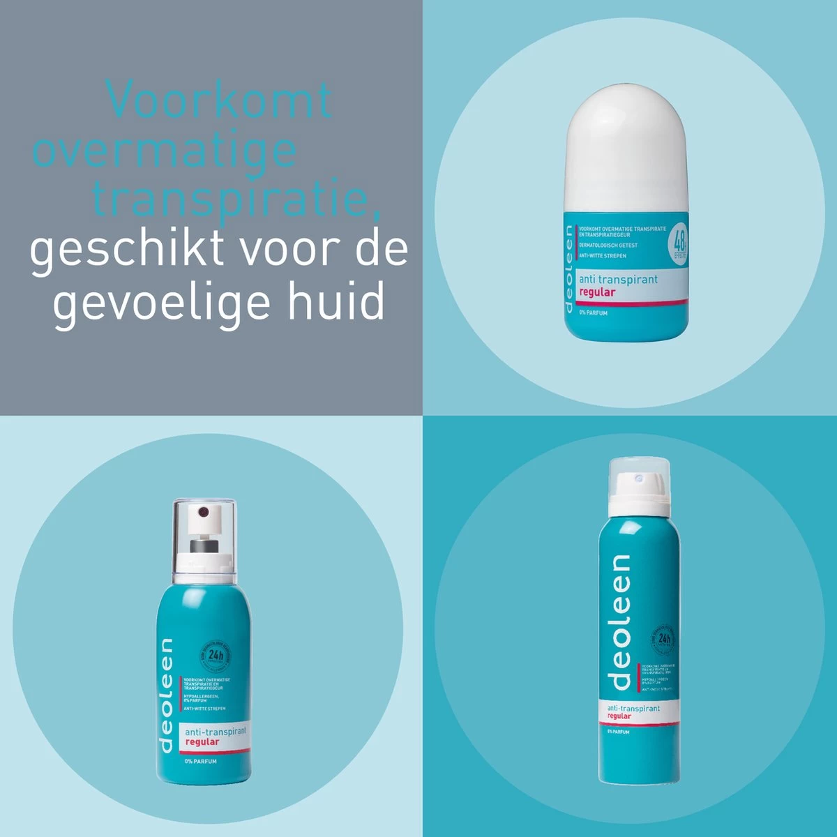 Deoleen Anti-transpirant - Roller Regular - Deodorant - 50 Ml - Afbeelding 2