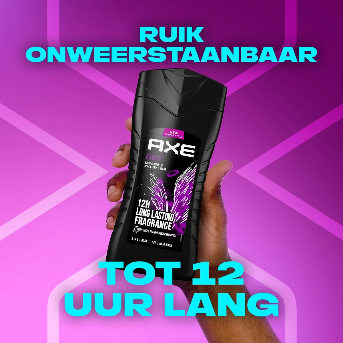 Axe Excite 3-in-1 Douchegel - 6 X 250 Ml - Voordeelverpakking - Afbeelding 7