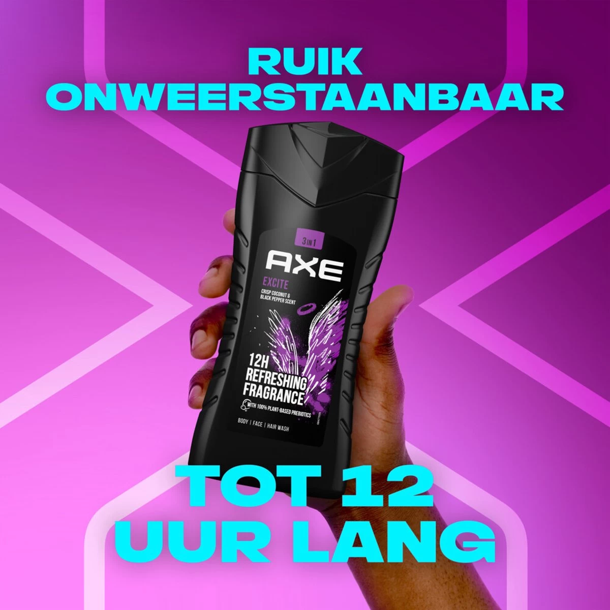 Axe Excite 3-in-1 Douchegel - 6 X 250 Ml - Voordeelverpakking - Afbeelding 10