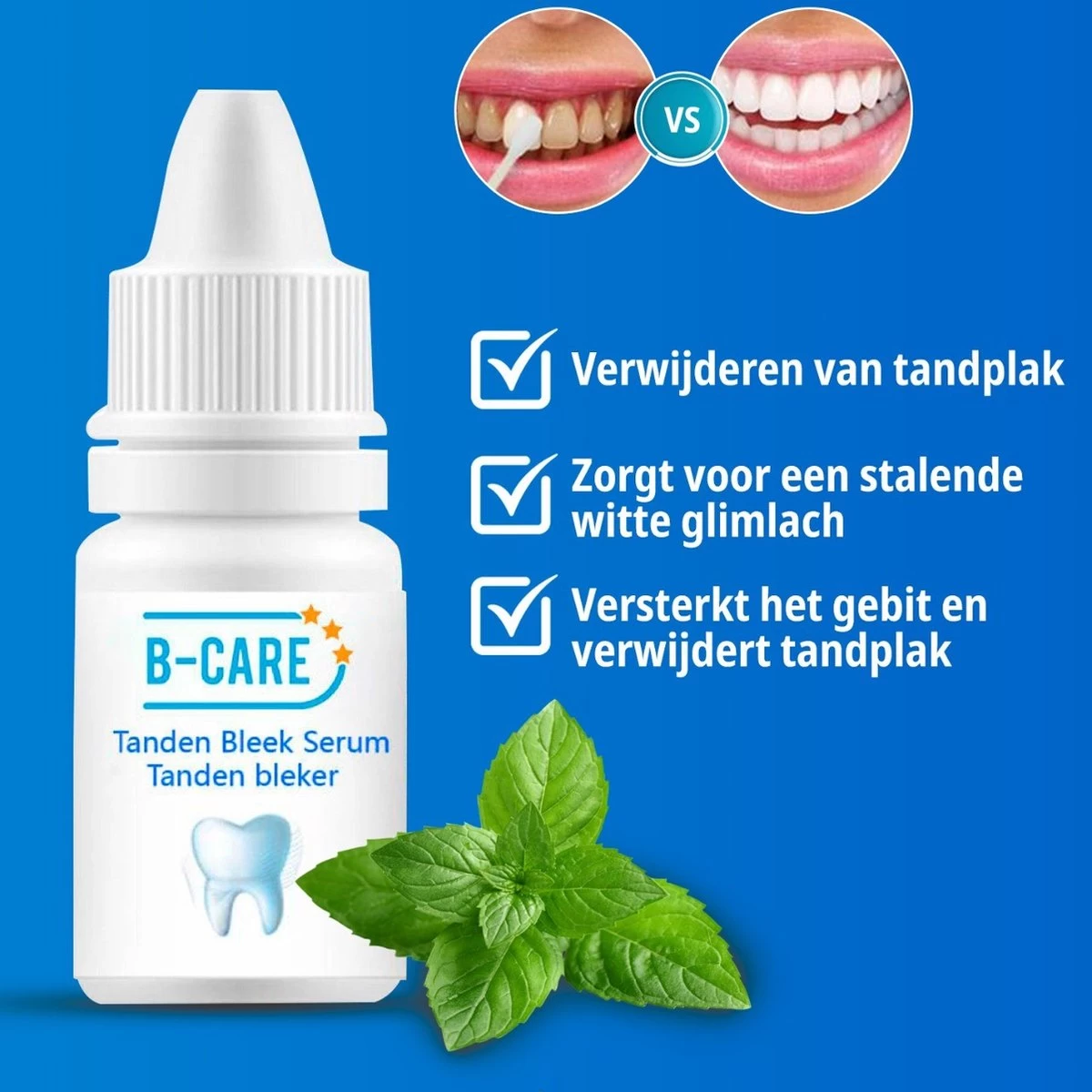 B-care Tanden Bleker – Wittere Tanden – Teeth Whitening Strips – Professioneel Resultaat - Tandsteen Verwijderaar - Zonder Peroxide - Tandenbleekset - Tanden Bleken - Afbeelding 2