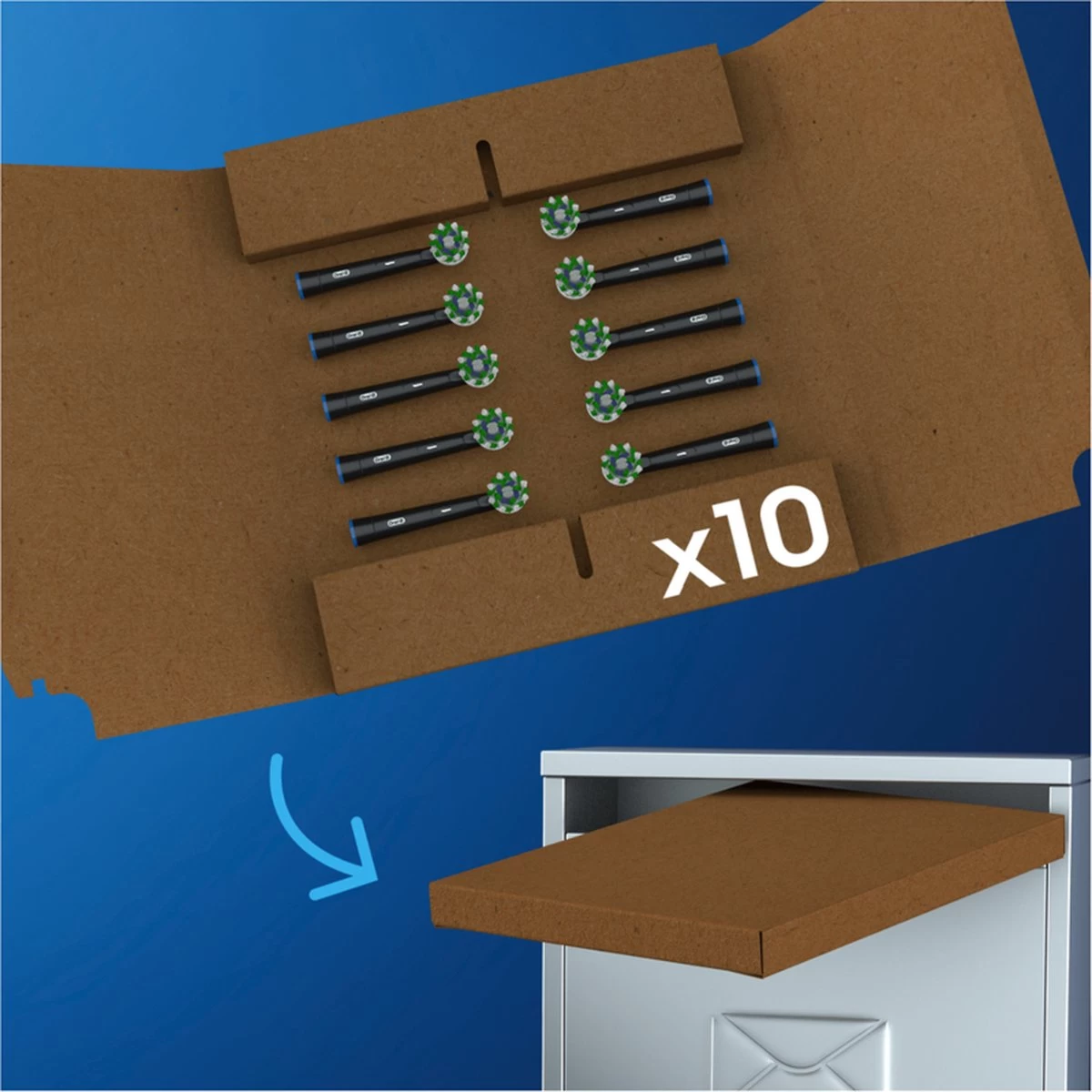 Oral B Oral-B CrossAction - Met CleanMaximiser-technologie - Opzetborstels - Zwart - 10 Stuks - Afbeelding 2