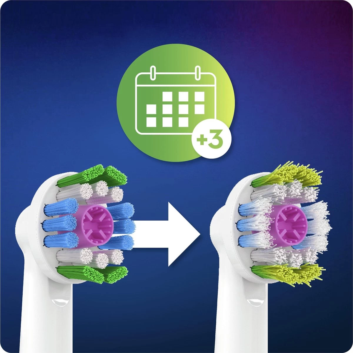 Oral B Oral-B 3D White - Met CleanMaximiser-technologie - Opzetborstels - 4 Stuks - Afbeelding 8