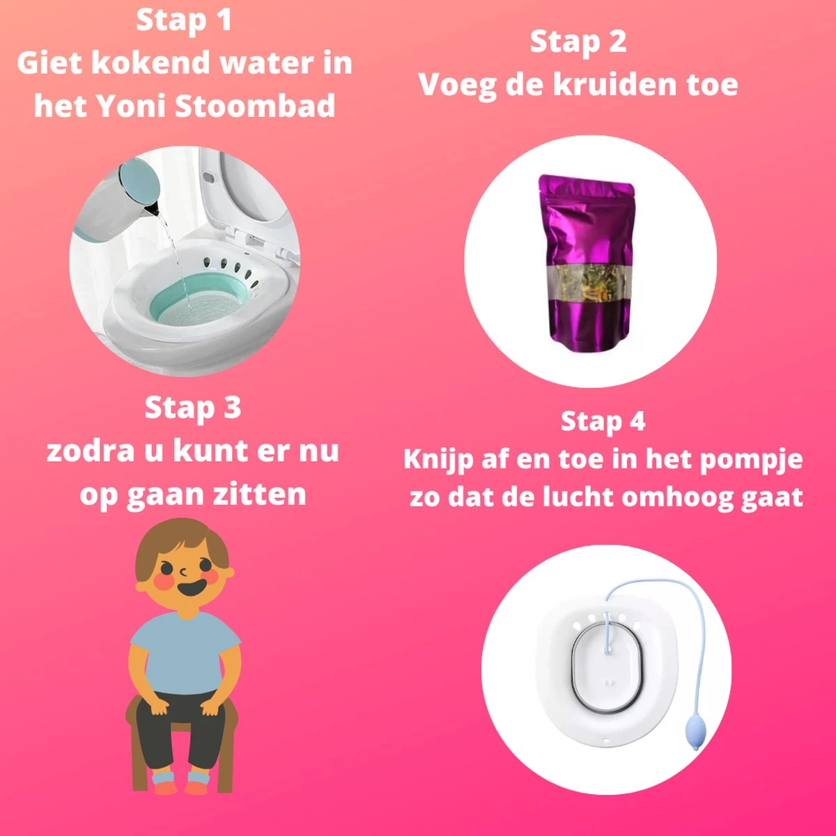 Vaginale Stoombad- Inclusief Natuurlijke Kruiden - (BPA Vrij) Vaginale Gezondheid - Helpt Tegen Geur En Schimmelinfecties - Vagina Verzorging / Reiniging - Afbeelding 6