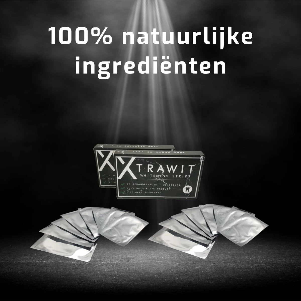 Xtrawit - Teeth Whitening Strips - Tandenbleekset - Wittere Tanden - Goedgekeurde Tandenbleek Strips - 30 Strips - Afbeelding 2