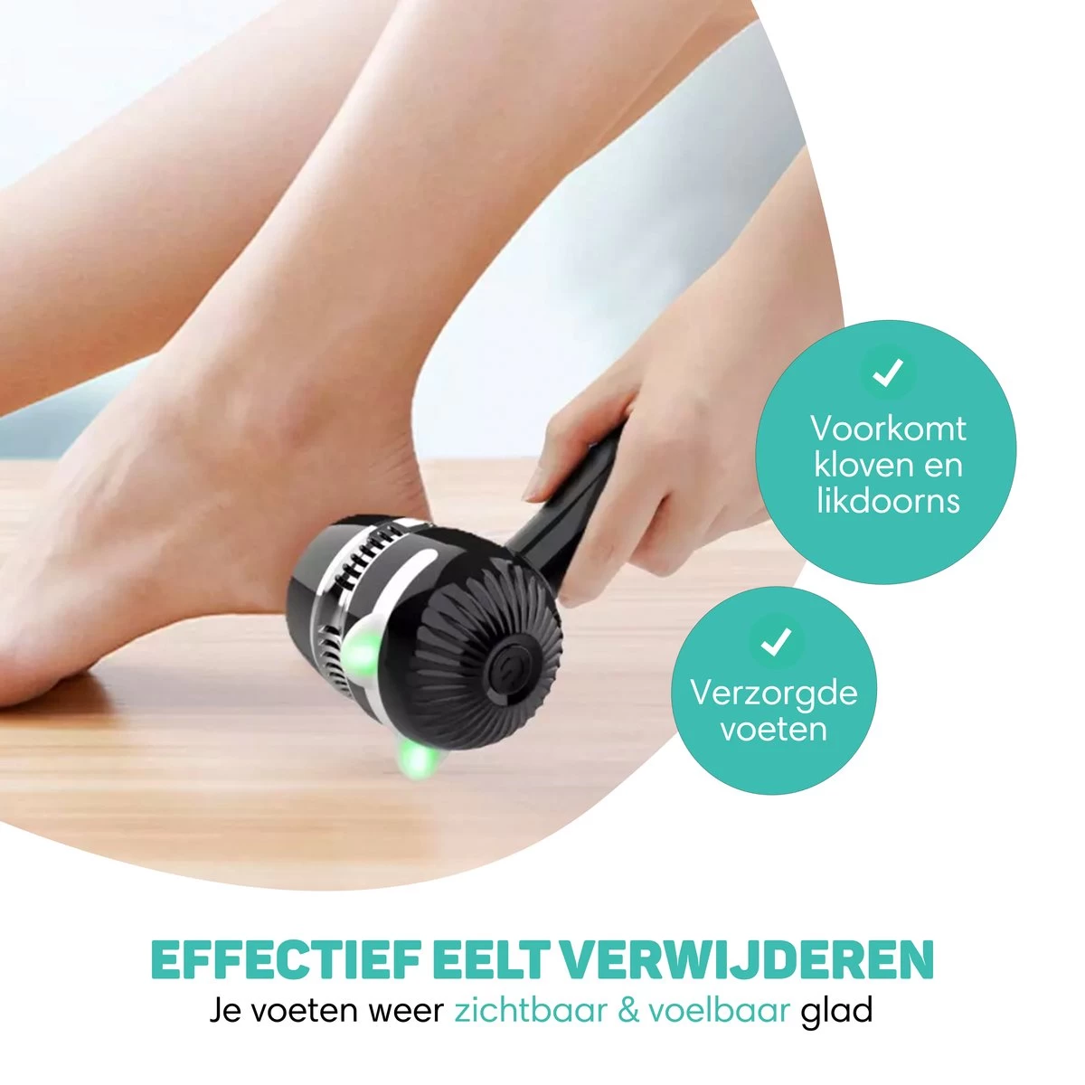 Vulpes BeautyCare® Elektrische Eelt Verwijderaar Pro – Stofzuigfunctie – 3 Snelheden – Inclusief 3 Vijlschijven & Borstel - USB-Oplaadbaar - Afbeelding 5