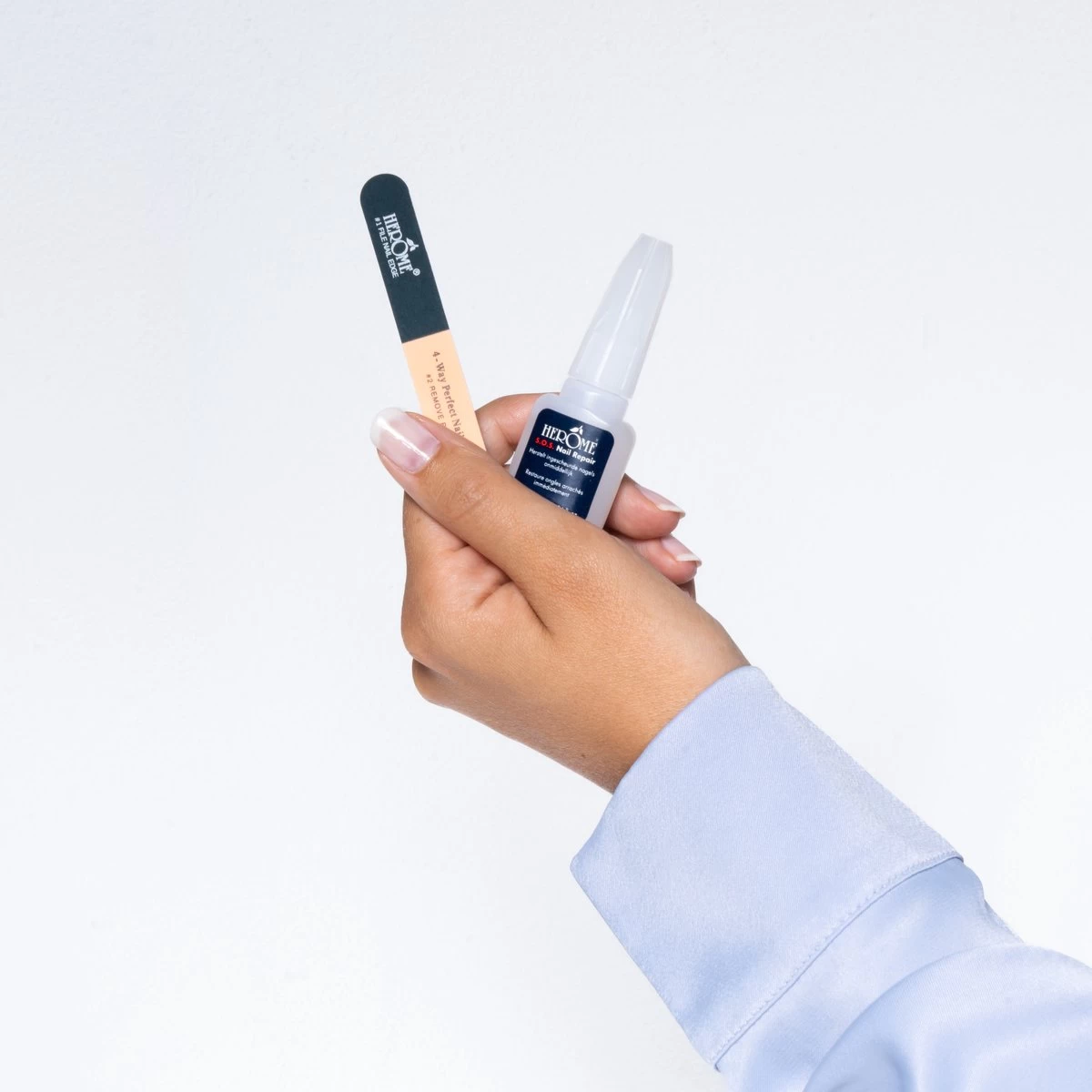 Herome Herome SOS Nail Repair -Repareer Eenvoudig Gescheurde Ingescheurde Nagels - Nagellijm Met Vijl - 10ml. - Afbeelding 4