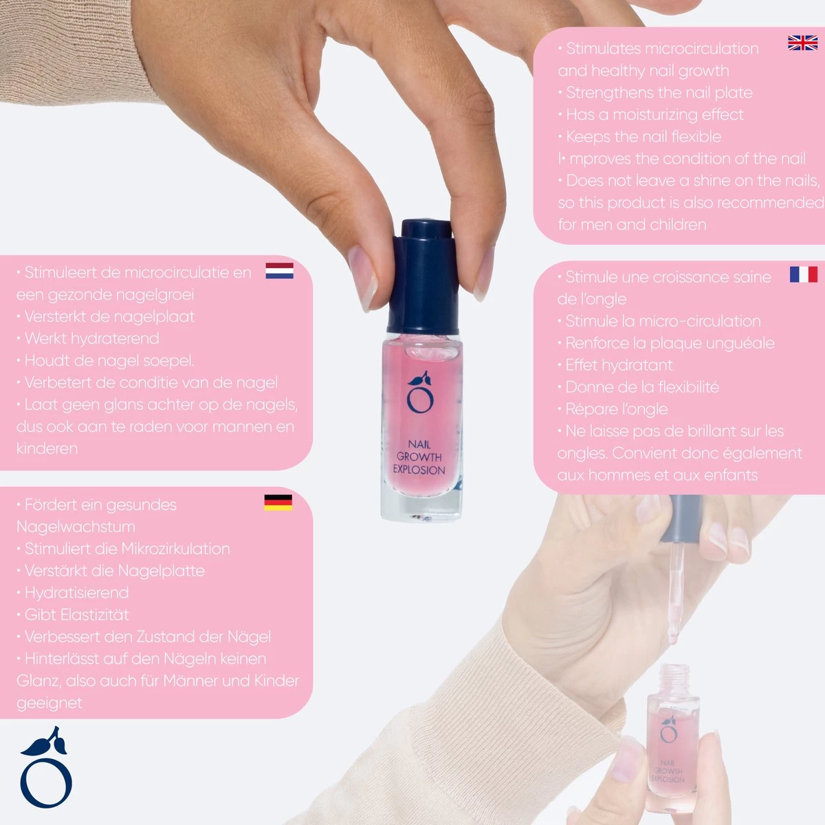 Herome Nagelserum Groeiserum Nail Growth Explosion - Rijk Aan Silicum, Hydrateert De Nagels - Stimuleert Gezonde Nagelgroei - 7ml. - Afbeelding 3