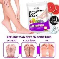 1+1 Gratis - Eeltverwijderaars - Voetmasker - Eeltsokken Peeling Sokken - Eeltverwijderaars - Voetmasker