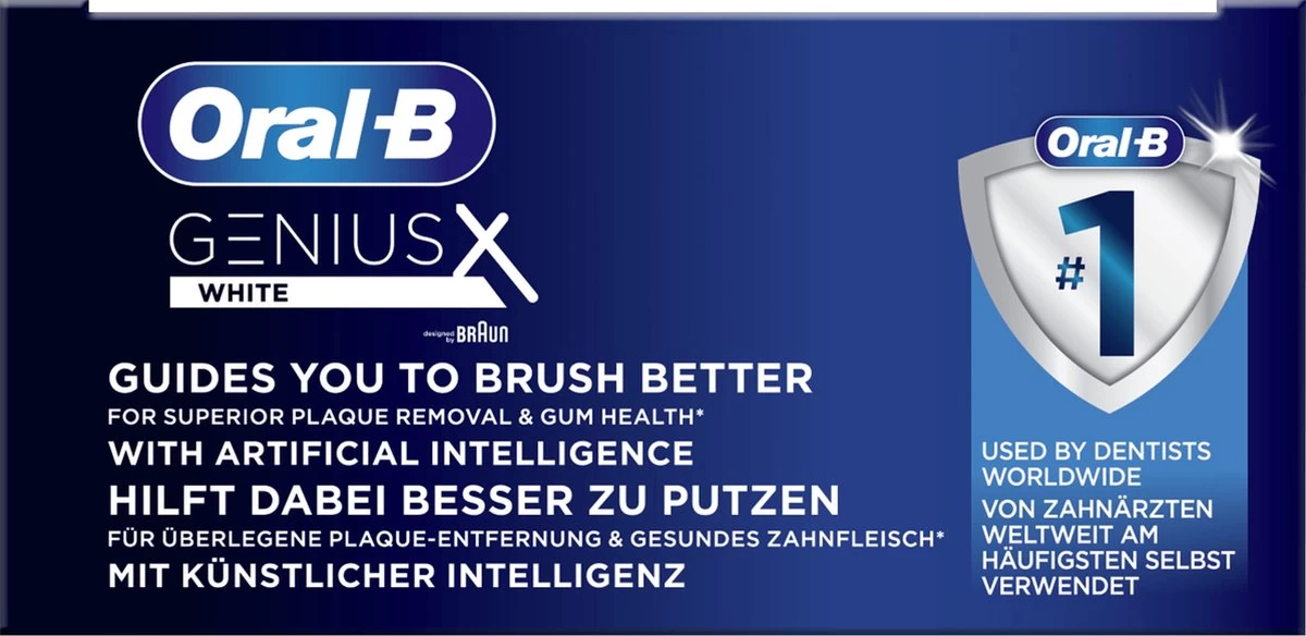 Oral B Oral-B Genius X - Wit - Elektrische Tandenborstel - Ontworpen Door Braun - 1 Handvat En 1 Opzetborstel - Afbeelding 10