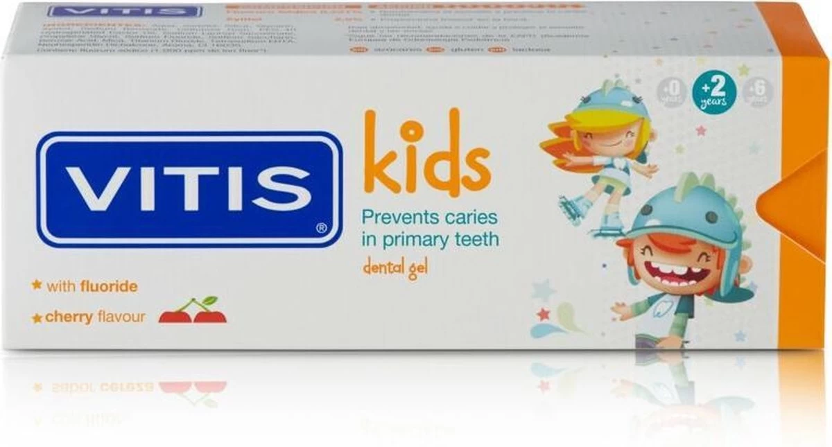 Vitis Kids - Tandpasta & Gel - 2+ Jaar - 50ml - Kersen Smaak - Afbeelding 2