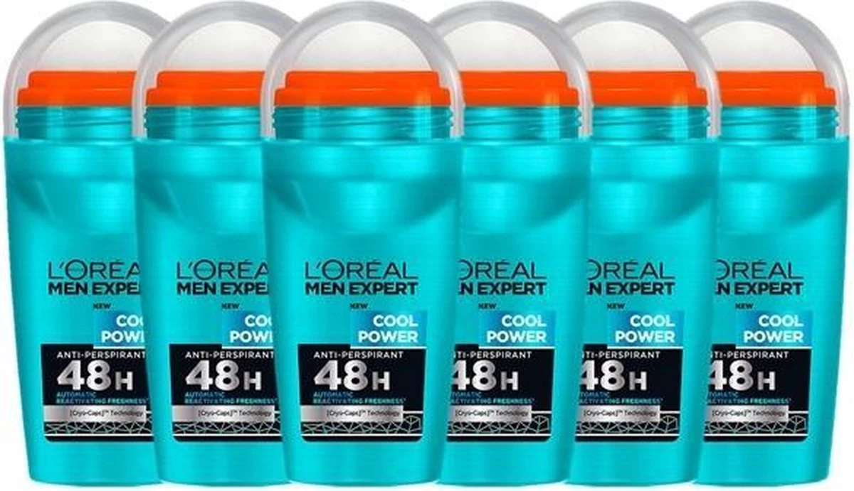 L’Oréal Paris Men Expert Cool Power Deodorant Roller - 6 X 50 Ml - Afbeelding 3