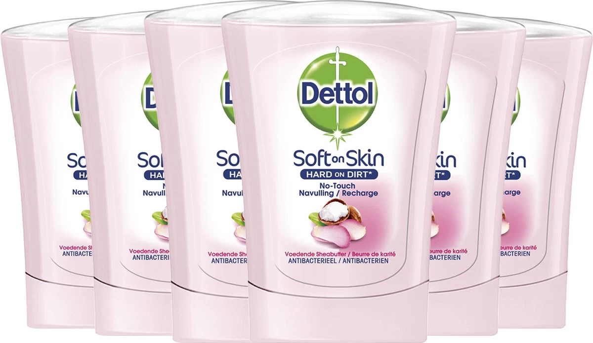 Dettol - Handzeep - No Touch Navulling - Galamboter - 250ml X6 - Afbeelding 3
